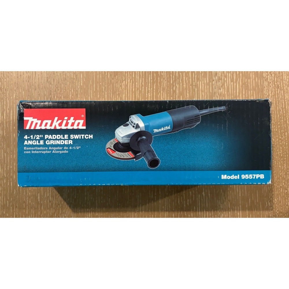 Makita 9557PB 4-1/2 Inch Paddle Switch Angle Grinder 7.5 Amp 11000 RPM New